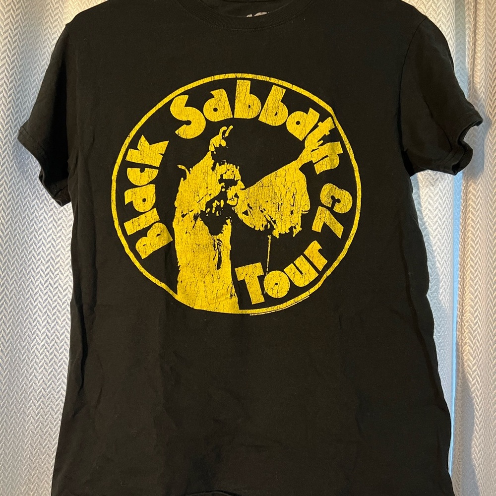 Black Sabbath Tour Men's Black T-Shirt